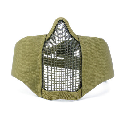 

ZL-V12 Half-face Mesh Mask Impact-resistance Protective Mask Ear Protection Carbon Steel Mesh for Outdoor CS Paintball Match Tacti