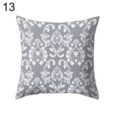 

Gray Geometric Square Throw Pillow Protector Case Cushion Cover Bedding Articles