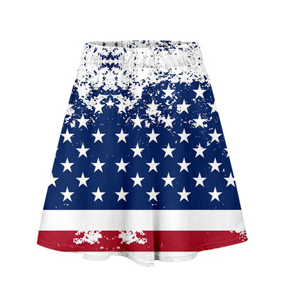

Roseonmyhand Womens Skirt Independence Day Print Casual Skirt Fashion Pleated Skirt