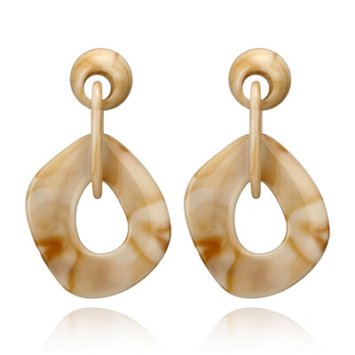 

EK301 Fashion Acrylic Resin Oval Dangle Earrings For Women Geometry Big Circle Tortoiseshell Earrings Acetate Brincos ZA Jewelry