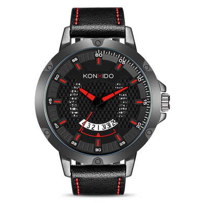 

KONXIDO gallery time 6215 new watch sports&leisure quartz watch calendar leather watch male watch
