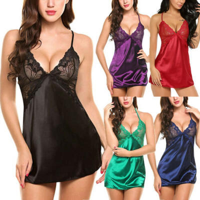 

Women Lace Sexy-Lingerie Nightwear Underwear G-string Babydoll Sleepwear DressW
