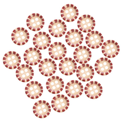 

Gobestart 24pcs Natural Round Wood Love Handmade 4 Holes Buttons Sewing