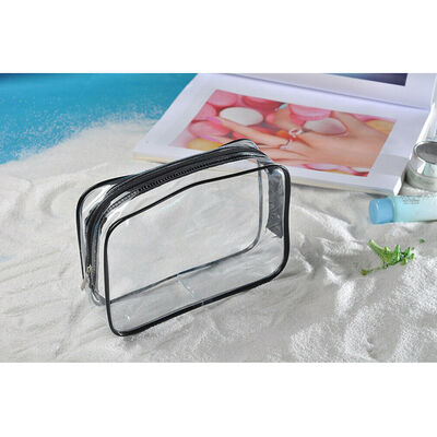 

New Style Women Cosmetic Bags Clear Transparent Plastic PVC Travel Cosmetic Bag Zipper Make Up Toiletry