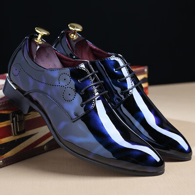 

Bright leather mens shoes British business shoes tide shoes