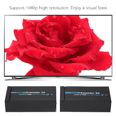 

ANQ-E60 60M HD Extender 1080p 3D HD Transmitter Receiver over Cat 5e6 RJ45 Ethernet Converter