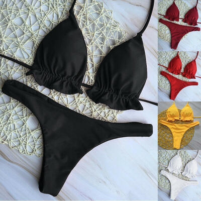

Women Bikini Set Swimwear High Waist Push Up Top Bathing Suit Swimwear Beachwear