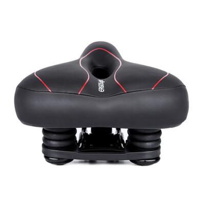 

1X Wide Big Bum Bike Reflector Saddle MTB Road Bicycle Cycling Soft Seat Gel Pad