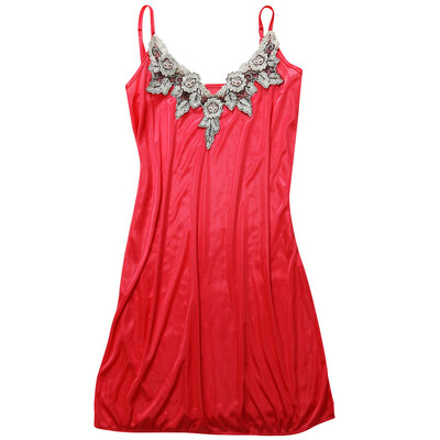

Toponeto Womens Sexy Satin Lingerie Sleeveless Pajamas Underwear Nightdress