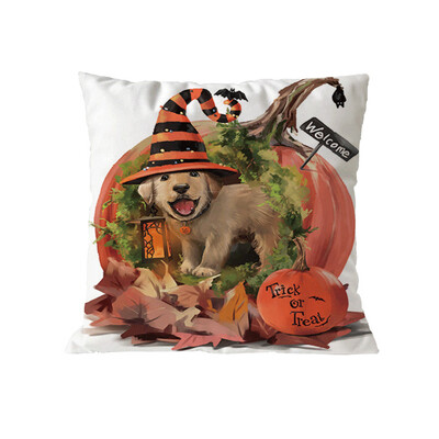 

Siaonvr Happy Halloween Pillow Cases Polyester Sofa Cushion Cover Home Decor