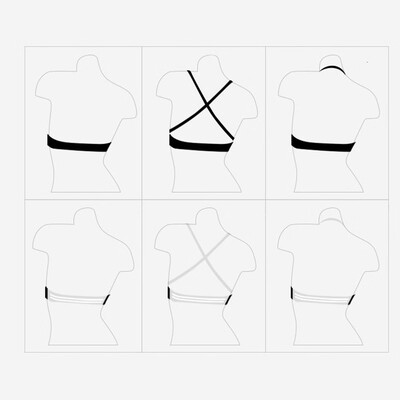 

〖Follure〗Womens Sexy Strapless Push Up Sexy Backless Lace Up Adhesive Bra