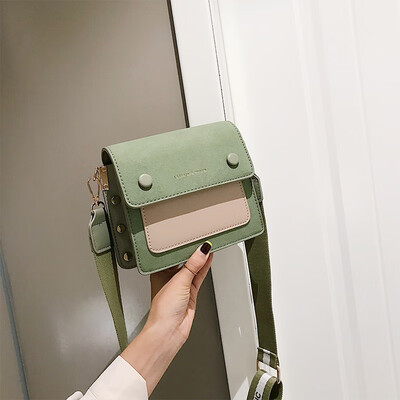 

Senior sense of foreign style womens bag retro chic frosted broadband small square bag new 2019 simple shoulder slung bag