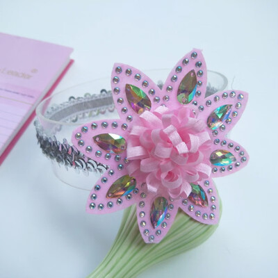 

baby girl sequins flower design family matching headband headdress costume wreath photography props party gift