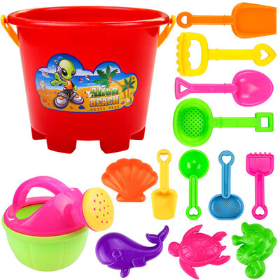 

YIWULA14pcs Beach Tools Set Sand Playing Toys Kids Fun Water Beach Seaside Tools Gifts