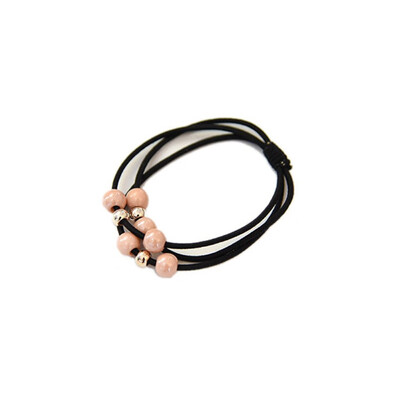 

Beading Elastic Solid Color Headwear for Girl Cute Hair Band Knitted Head Wrap Headwear Hair Accessories