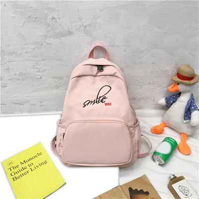

Tailored Large Capacity Solid Color Waterproof Nylon Casual Backpack School Bag