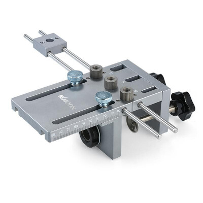 

KKmoon 3-in-1 Punch Positioner with Clamp Punching Locator Hole Drill Punch Positioner Guide Locator Jig Dowelling Jig for Furnitu