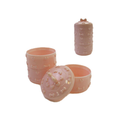

Acrylic Makeup Organizers Round Cosmetic Storage Cotton Pad Dispenser Container Holder