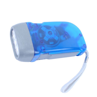

3 LED Dynamo Flashlight Torch Light Hand Press Crank Portable Camping Traveling Hiking Lamp