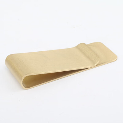 

Stainless Steel Money Clip Credit Card Holder Slim Wallet Golden Color