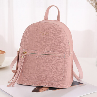 

Tailored Fashion Lady Shoulders Small Backpack Letter Purse Mobile Phone Messenger Bag
