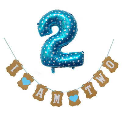 

Toponeto 30 Number Foil Balloons Digit Helium Birthday Party Banner Baby Shower Decor