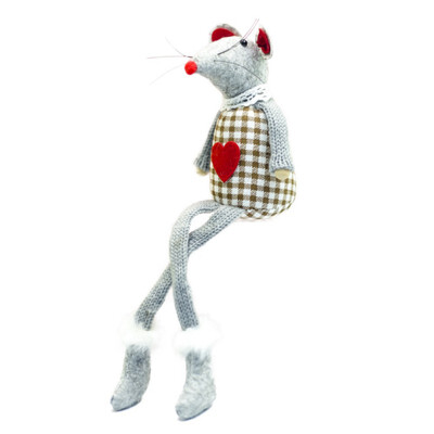 

Christmas Plush Long-legged Mouse Doll Doll Cute Christmas Decoration Cartoon Mouse Ornament Xmas Gift Christmas Party Decor
