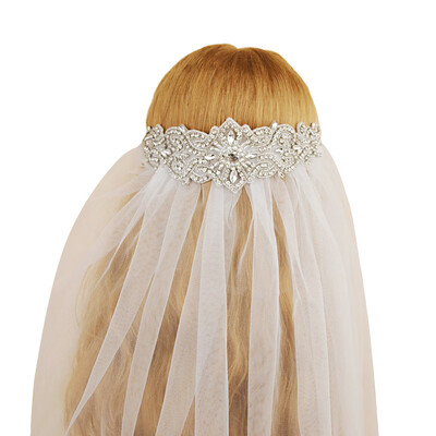 

Wedding Veils Bridal Crystal ElegantP Party Ivory White Long Romantic Women Head Accessories