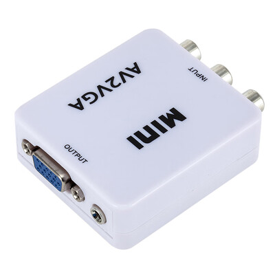

Mini AV2VGA Video Converter Convertor Box AV RCA CVBS to VGA Video Converter Conversor with 35mm Audio to PC HDTV Converter