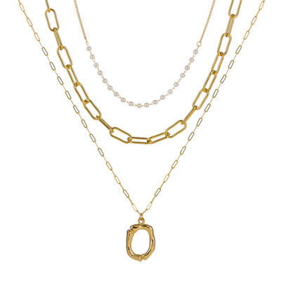 

Tiny Pearl A-Z Fashion Personalized Letter Alphabet Pendant Necklace Gold Color Chain Initial Bib Charms For Women Jewelry