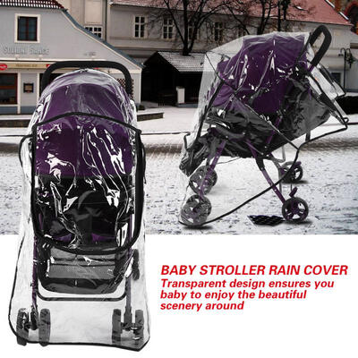 

Greensen Windproof Rainproof Baby Buggy Stroller Rain Cover Transparent Pushchair Raincover