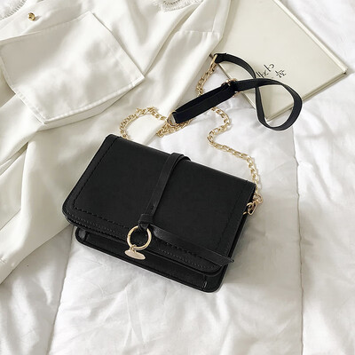 

2019 new simple small fresh shoulder bag female fashion temperament chain bag casual wild Messenger small square bag