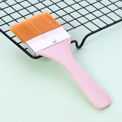 

Toponeto Portable BBQ Brush Oil Painting Brush Wooden Handle Nylon Oil Brush Baking Tool