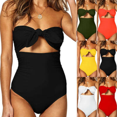 

Womens One-Piece Swimsuit Bandage Bikini Push-up Padded Swimwear Bathing suit