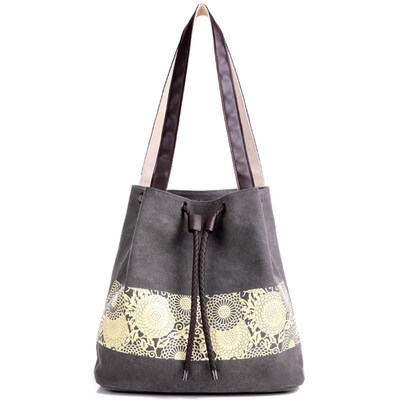 

Ethnic Style Canvas Shopping Casual Single Shoulder Tote Bag Women Handbag