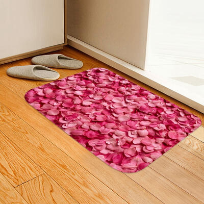 

Greensen Fashionable Petal Pattern Kitchen Bedroom Floor Mat Doormat Non-slip Bathroom Shower Mat