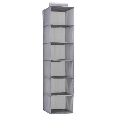 

10-Tier Oxford Fabric Closet Hanging Shelf Organizer Collapsible Clothing Shoe Accessories Storage Box Holder