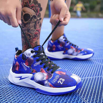 

Spring couple models basketball shoes mens high-top non-slip wear-resistant breathable sports shoes running shoes