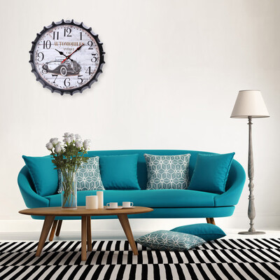 

Gobestart Vintage Style Non-Ticking Silent Antique Wall Clock for Home Kitchen Office