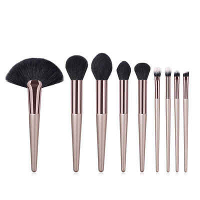 

Toponeto 9PCS Wooden Cosmetic Makeup Brush Brushes Foundation Powder Eyeshadow Brush Set