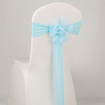 

Chair Sash Bow Elastic Chair Ribbon Back Tie Bands for Wedding Party Ceremony Banquet