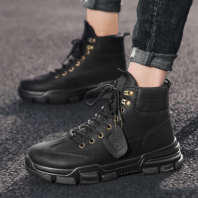 

Joker Martin boots mens high-top mens boots trend retro British wind to help leather Martin shoes desert tooling tide boots