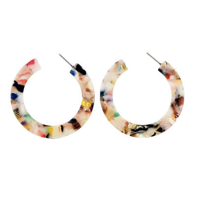 

New Korean Luxury Earrings Brand Jewelry C Word Acetic Acid Colorful Earrings For Women Statement Earings Fashion Jewelry 2019