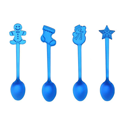 

Toponeto Stainless Steel Christmas Series Coffee Honey Spoon Dessert Teaspoons Xmas Gifts