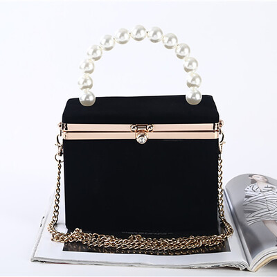 

Tailored Women New Evening Handbags Party Handmade Pearl Clutch Shoulder Cross Bag