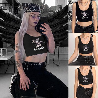

Nomeni Women Casual Sleeveless Summer Tank Crop Tops Ladies Bustier Blouse Vest T-Shirt