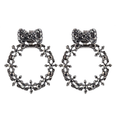 

Korea Fahsion Simple Bow Circle Earrings
