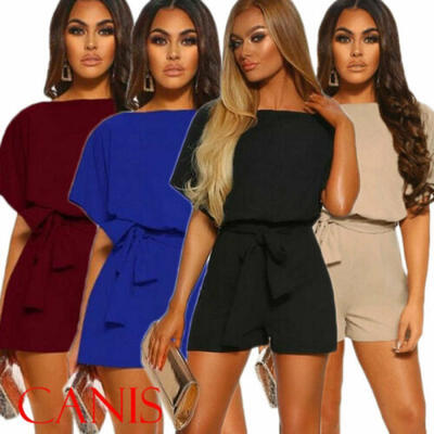 

Womens Clubwear Holiday Summer Mini Jumpsuit Playsuit Romper Shorts