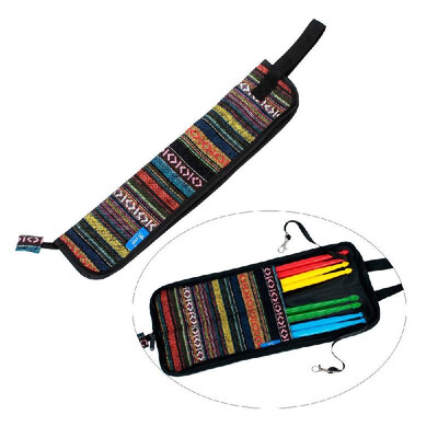 

Special National Style Drum Stick Drumsticks Mallet Bag Case Cotton Material With Hanging Hooks