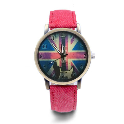 

Bronze flag watch rice flag flag British flag guitar universal watch denim fashion watch